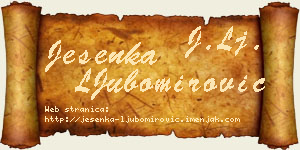 Jesenka LJubomirović vizit kartica